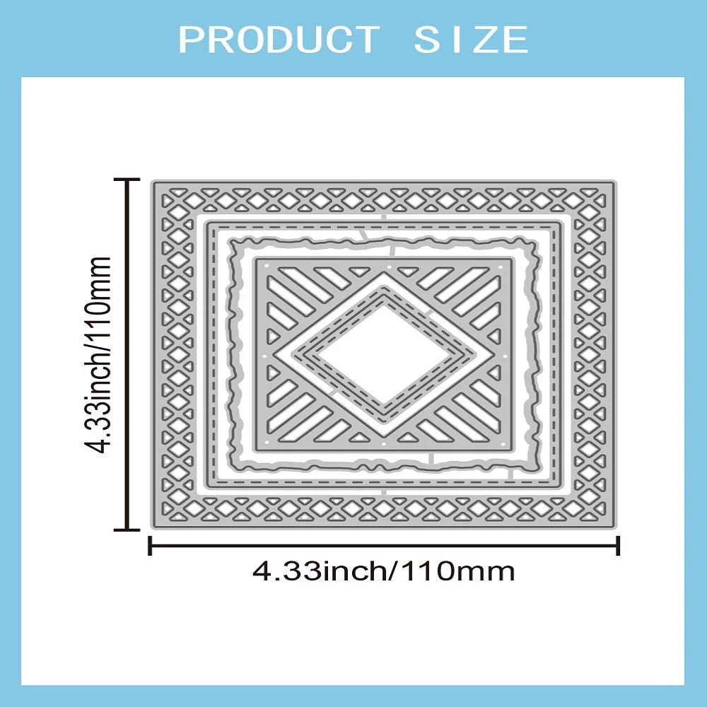 Geometric Carbon Steel Cutting Die – Scrapbooking Embossing Stencil Craft Cutting Die Axl