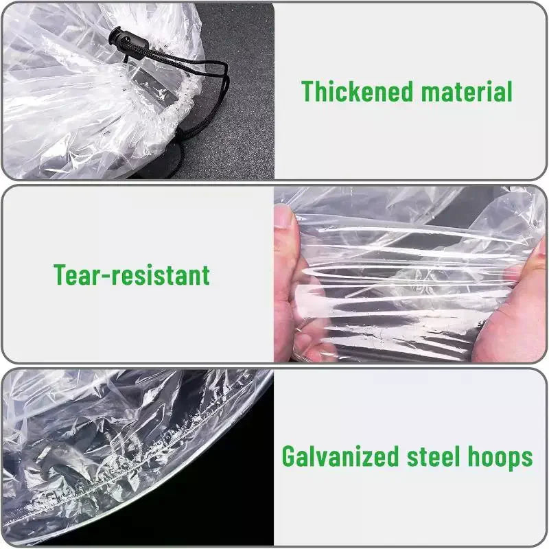 Garden Tunnel Cloche Shade Net Cover & Portable Hoop Stakes Garden Tunnel Cover Axl