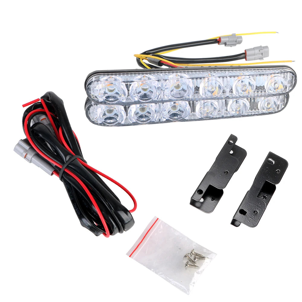 Universal DC 12V LED Daytime Running Lights with Turn Signal LED Daytime Running Lights Axl
