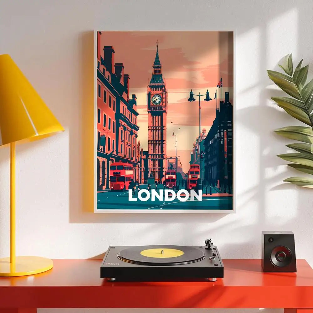 Famous City Scenery Minimalist Wall Art Poster Stickers Wall Art Sticker Axl