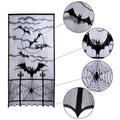 Black Lace Bat & Spider Halloween Door Curtain 100×210cm Halloween Door Curtain Axl A