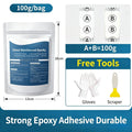 2-Part Steel-Reinforced Epoxy Putty – Waterproof Crack Filler Epoxy Repair Putty Axl C