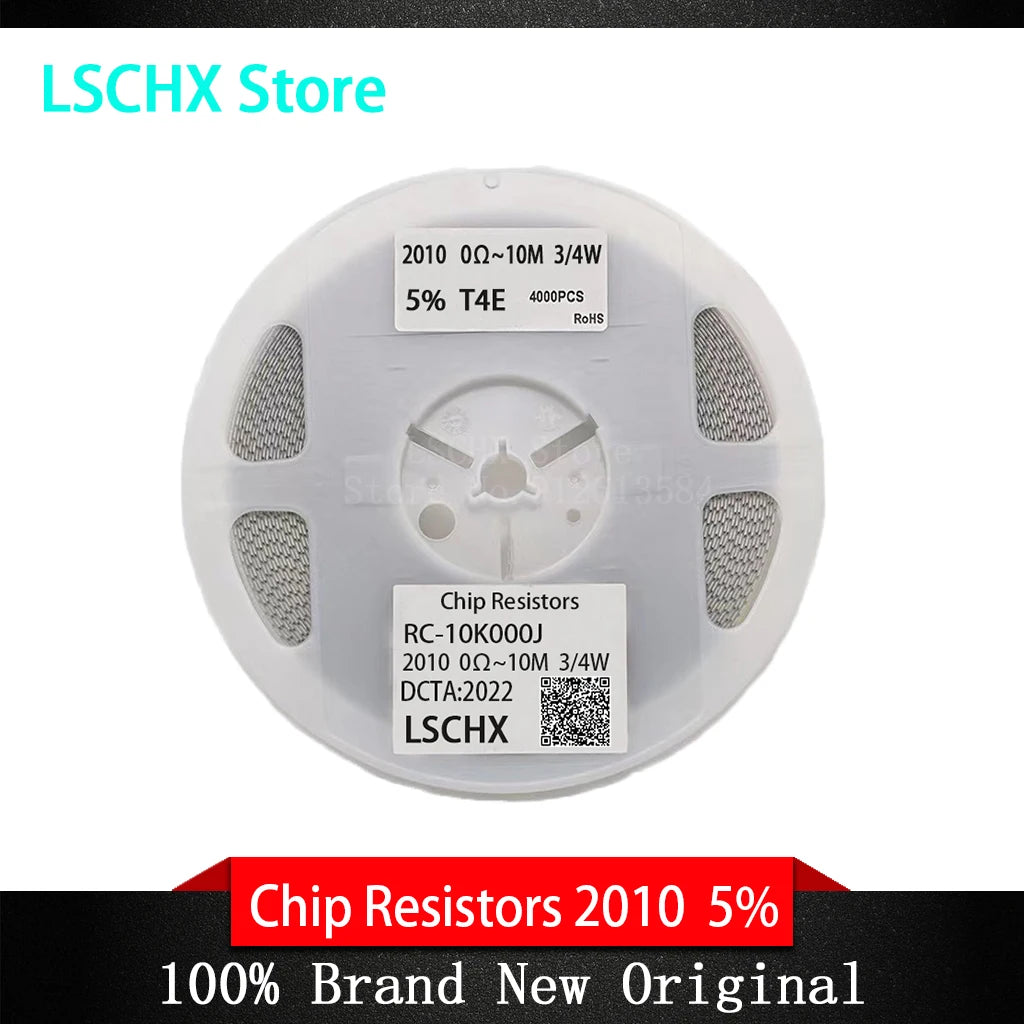 4000 Pcs 2010 SMD Chip Resistors 5% 3/4W – 0R to 10MΩ SMD Chip Resistors Axl