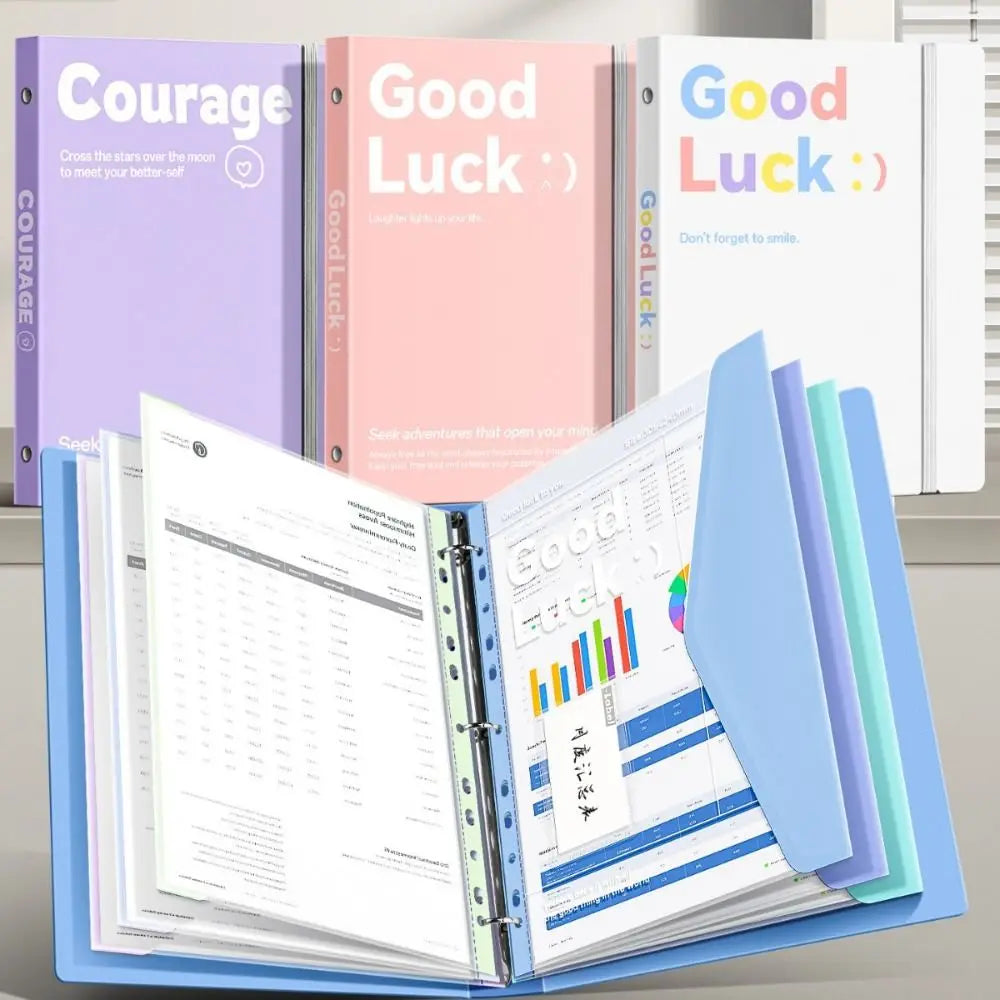 A4 Loose Leaf File Folder | Transparent Exam Paper Storage Bag File Folder Axl