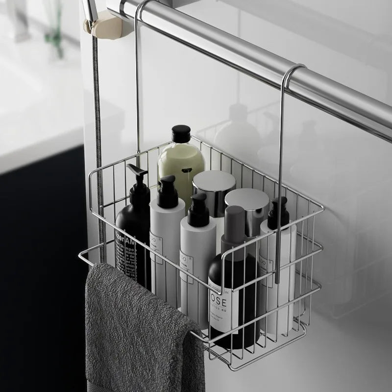 Stainless Steel Floating Wall Basket | Bathroom Storage Rack Bathroom Storage Rack Axl