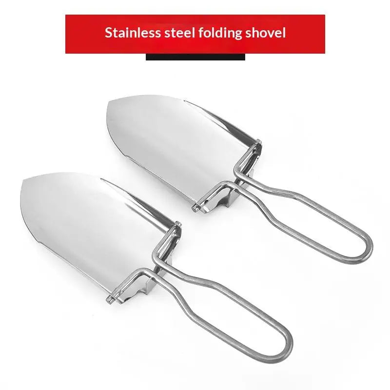 Folding Stainless Steel Garden Trowel – Portable Planting Tool Garden Hand Trowel Axl