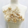 3D Sequin Flower Embroidery Patch – Floral Sew-On Appliqué DIY Embroidery Appliqué Patch Axl Gold