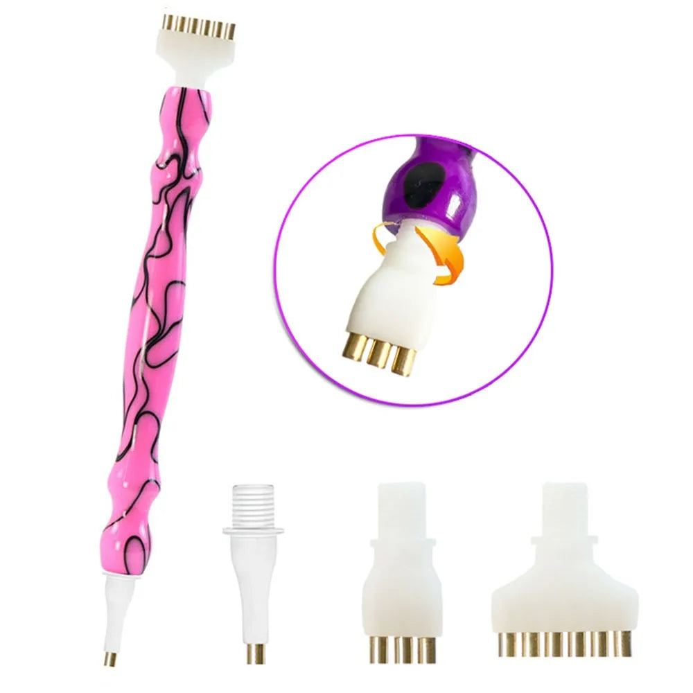 5D Diamond Painting Pen & Replacement Tips – DIY Drill Craft Tool Diamond Painting Pen Axl Pink A-3 Heads