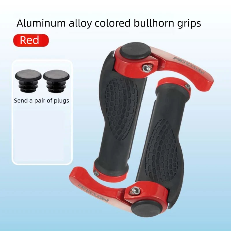Ergonomic MTB Bike Bar Ends – Aluminum Alloy Cow Horn Grips Bike Bar Ends Axl