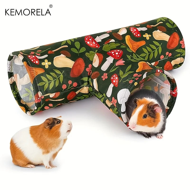 KEMORELA Foldable Guinea Pig Tunnel – Washable Pet Hideout Small Pet Tunnel Axl