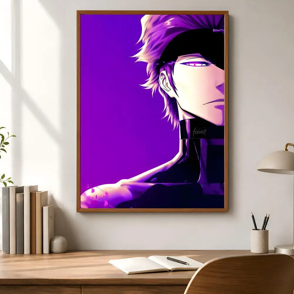 Sosuke Aizen Anime Poster – HD Self-Adhesive Waterproof Wall Art Anime Wall Poster Axl