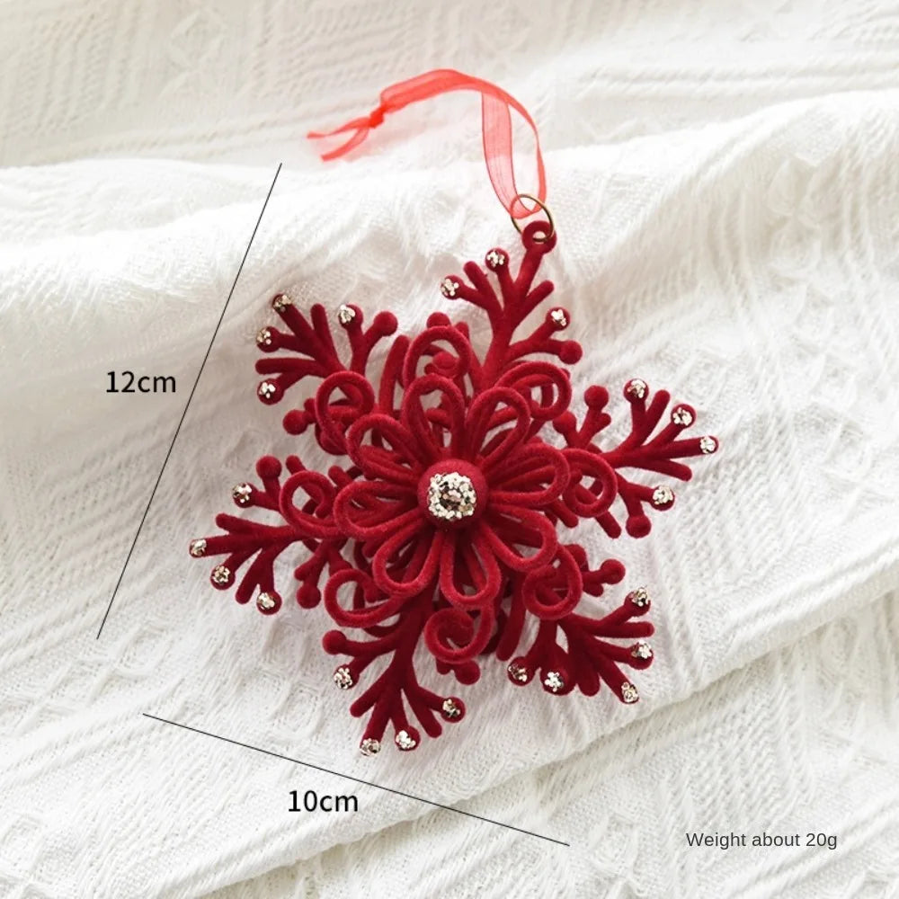 Velvet Bowknot Christmas Tree Pendant | Wine Red Bow Ornament Christmas Tree Ornament Axl Snow