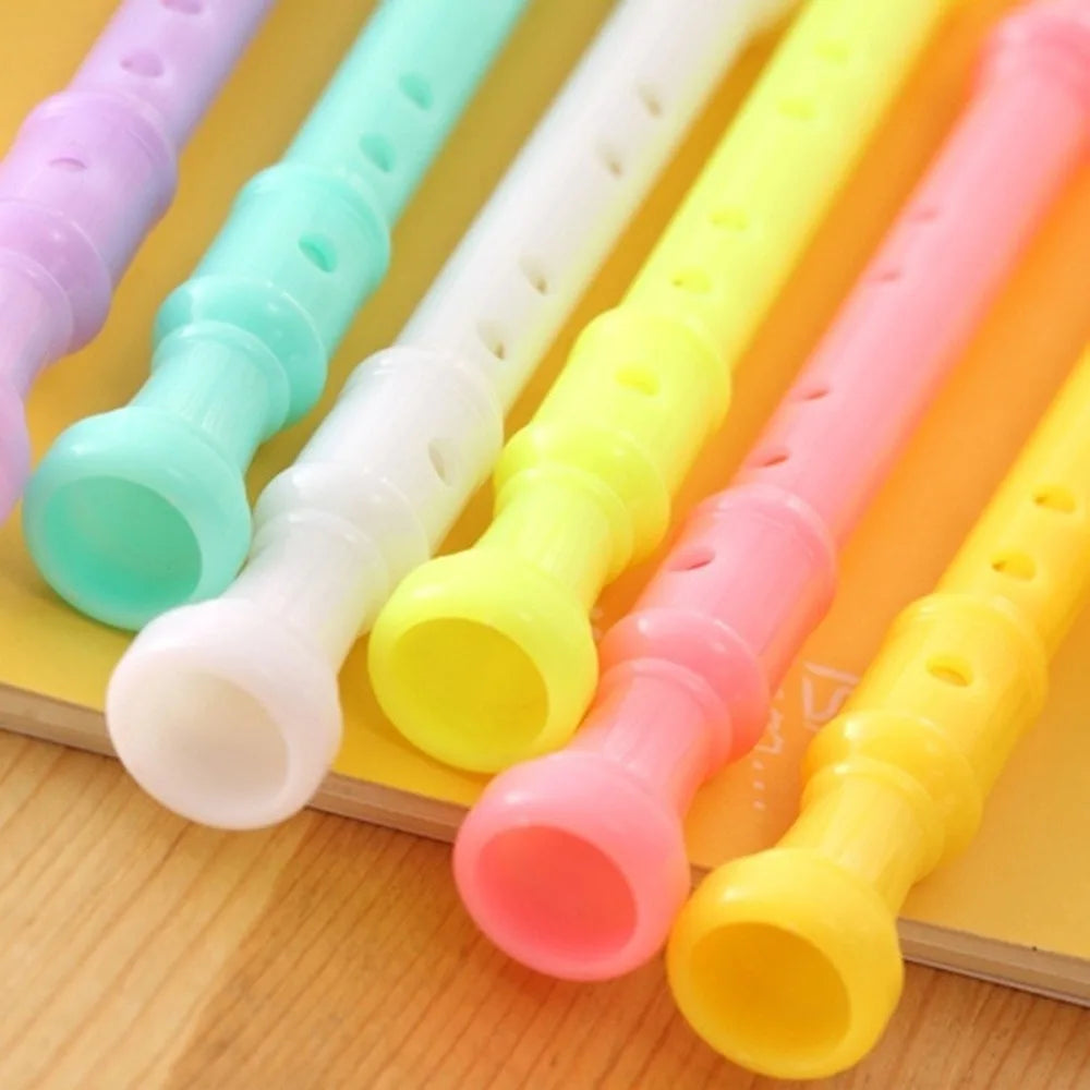 4-Pack Clarinet Shape Candy Color Gel Pens | Fun Student Gift Novelty Gel Pens Axl