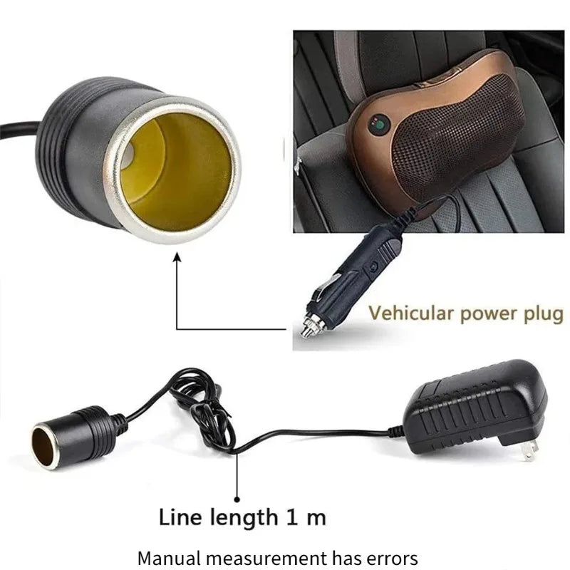 AC to DC 12V Car Cigarette Lighter Socket Power Adapter – US Plug Car Power Adapter Axl