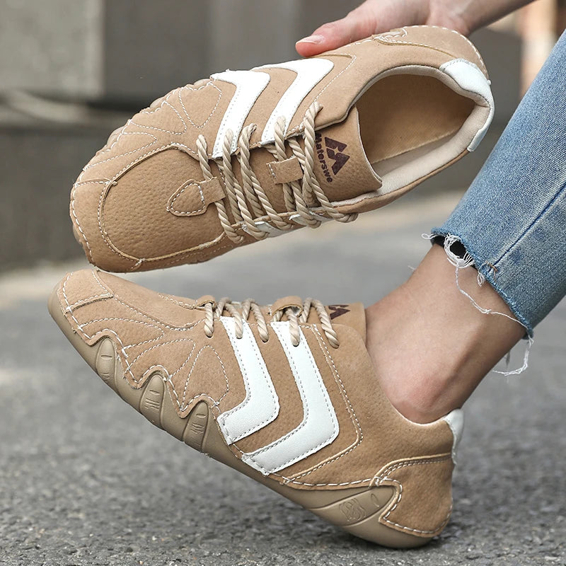 Women's Patchwork Faux Suede Casual Sneakers | AZGB Women's Casual Sneakers Axl