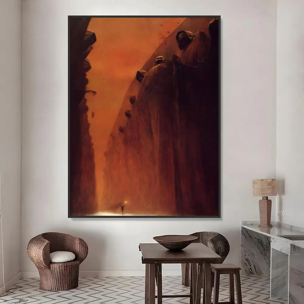 Zdzisław Beksiński Art Stickers – HD Waterproof Wall Decor Art Wall Stickers Axl White10 60X90cmNoframe