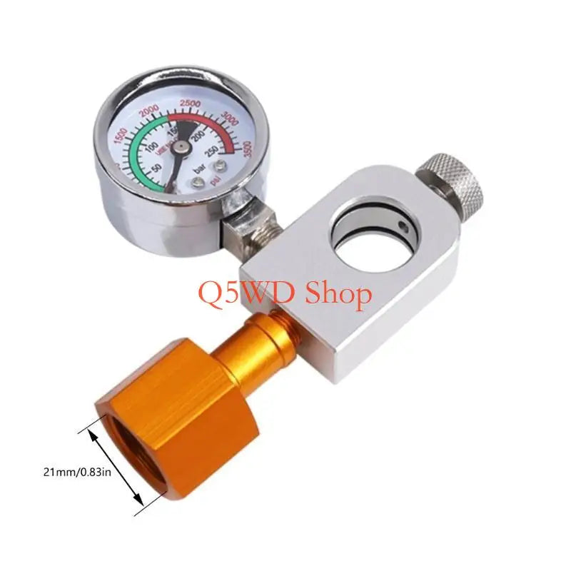 CO2 Quick Connector Refill Adapter | CGA320 W21.8 G58 & 3500 PSI Gauge CO2 Refill Adapter Axl