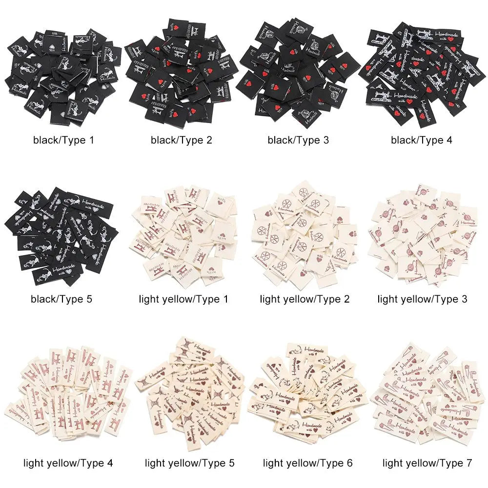 50 PCS Handmade With Love Embroidered Clothing Labels – Cat & Heart Clothing Labels Axl
