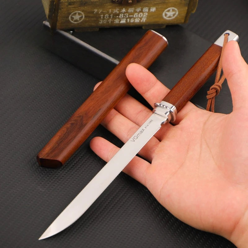 PLYS Stainless Steel Steak & Fruit Knife with Protective Sheath Kitchen Knife Axl Brown