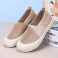 YBQJOO Women's Breathable Dual-Tone Mesh Flat Shoes Women's Flat Shoes Axl khaki 36