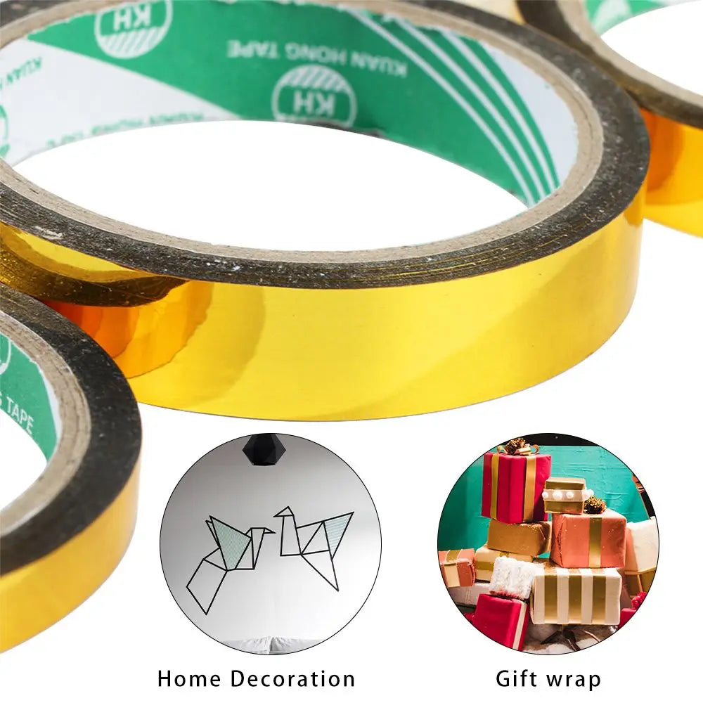 Laser Gold Decorative Paper Tape – DIY Craft Washi Tape Decorative Craft Tape Axl