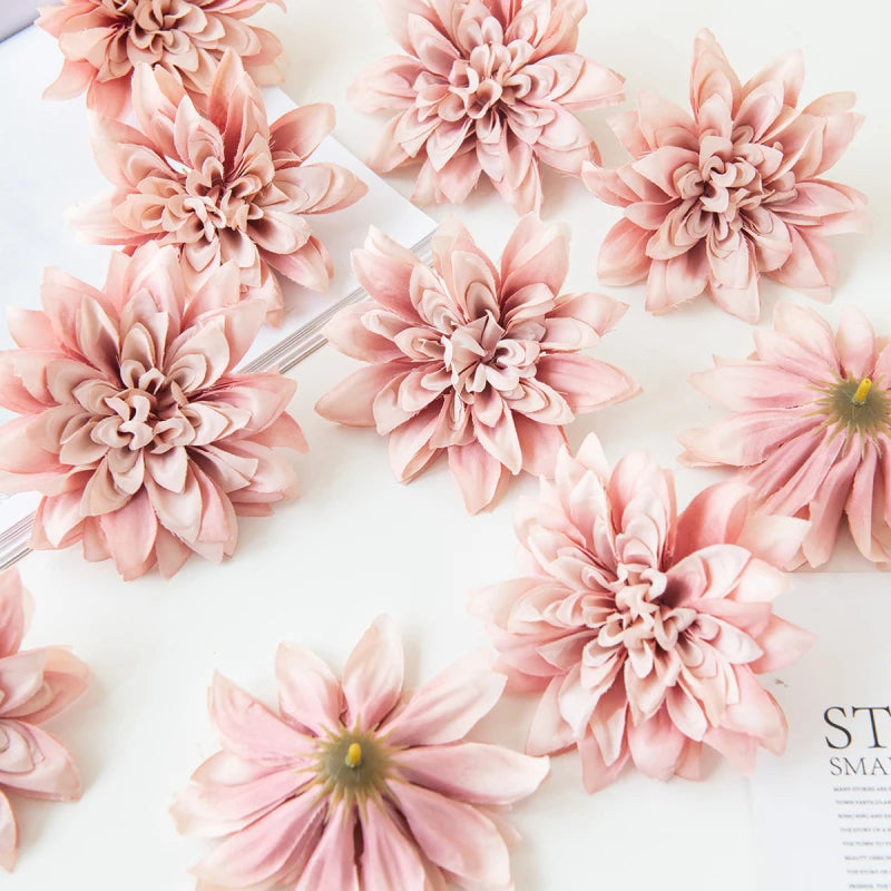 Silk Artificial Rose Flower Heads 5/10 Pcs – Wedding & Home Decor Artificial Flower Heads Axl color 7 5 pcs
