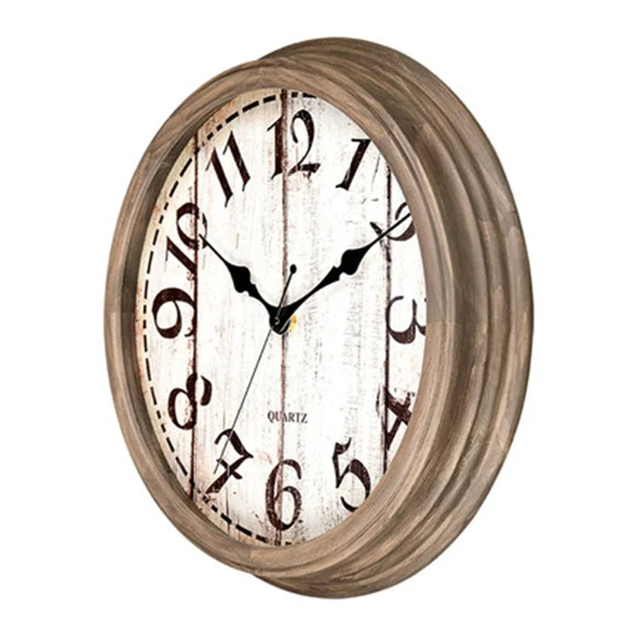 34cm Silent Wall Clock – Luminous Calendar Shabby Chic Decor Silent Wall Clock Axl