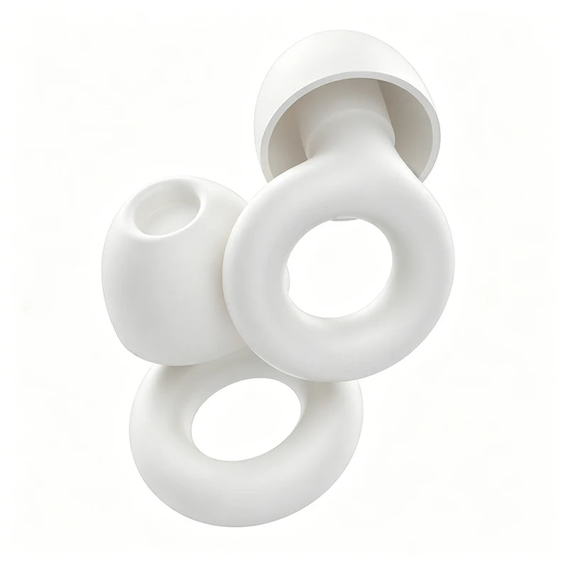 Reusable Silicone Ear Plugs – Noise Reduction for Sleep & Swim Silicone Ear Plugs Axl WHITE