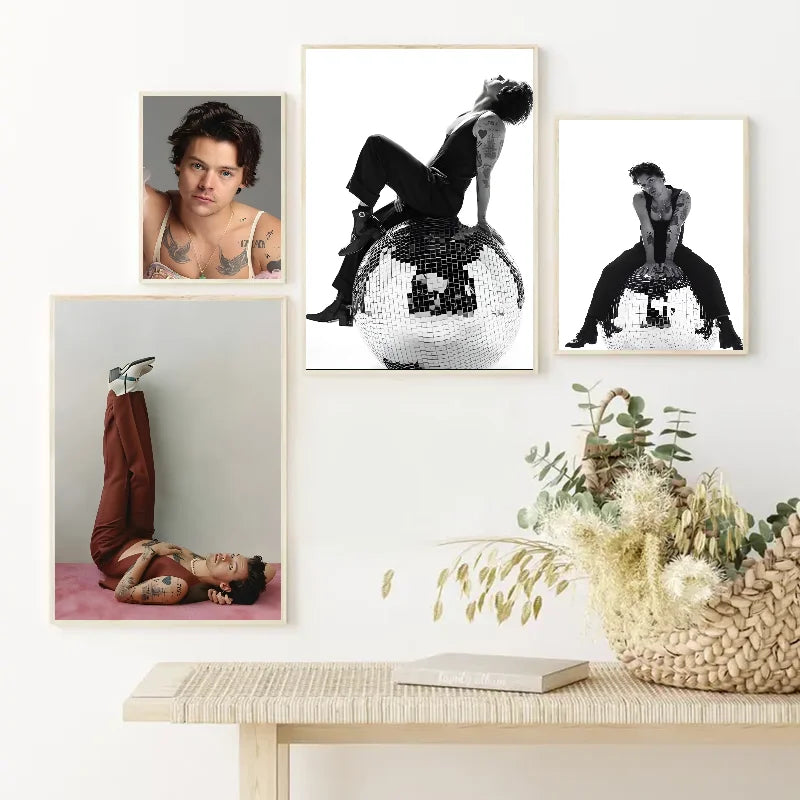 Harry Styles Wall Poster – Self-Adhesive Waterproof Art Sticker Wall Art Poster Axl