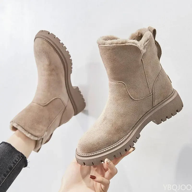 YBQJOO Women's Winter Snow Boots – Warm Anti-Slip Ankle Boot Women's Snow Boots Axl