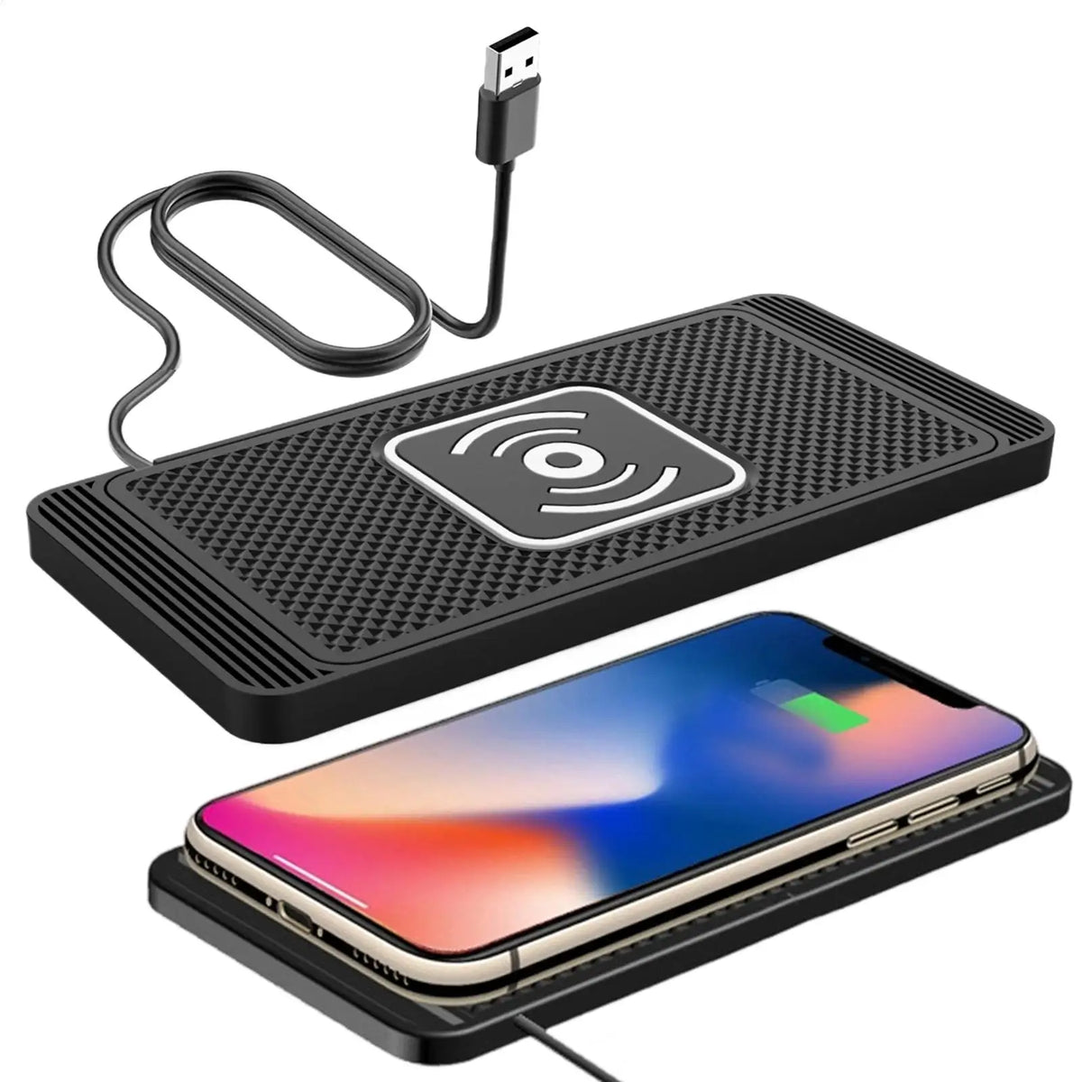 Wireless Car Charging Pad – Auto-Sensing Non-Slip Mat 20W Wireless Car Charger Axl