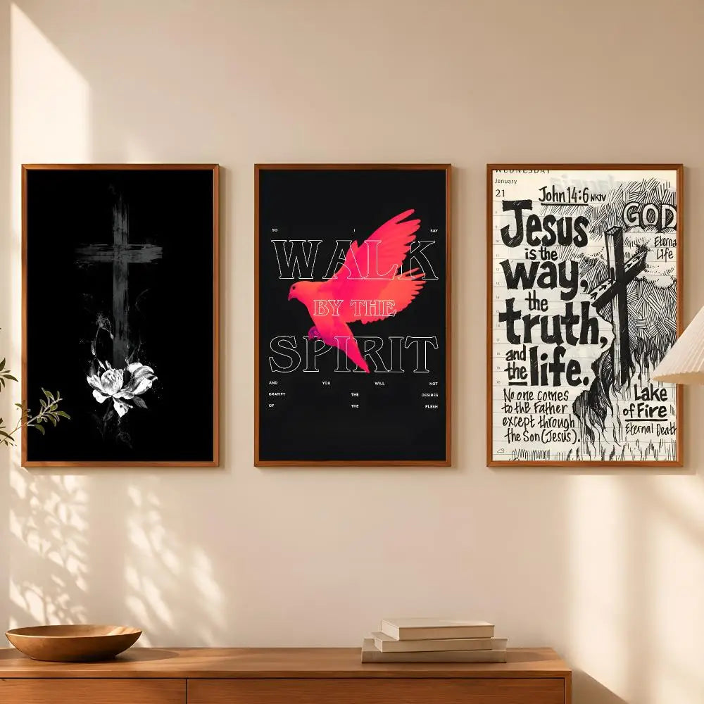 Bible Verse Jesus Christ Christian Wall Art Poster | Waterproof Wall Art Poster Axl