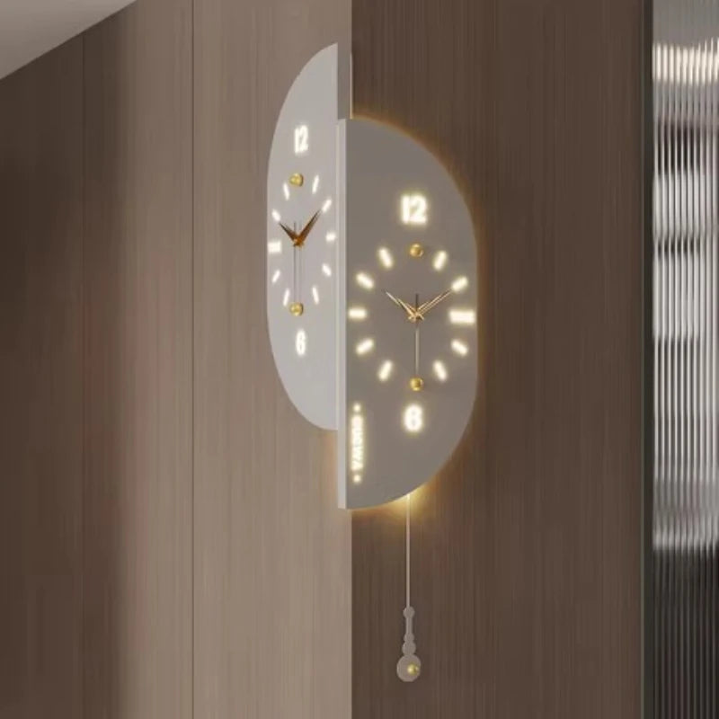 Nordic Corner Wall Clock – Silent Double-Face Acrylic Design Wall Clock Axl