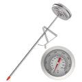 Analog Deep Fry Thermometer 0–200°C | Stainless Steel & Pot Clip Cooking Thermometer Axl silvery