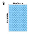 Pet Cooling Mat for Dogs & Cats – Ice Silk Summer Sleep Pad Pet Cooling Mat Axl Blue S