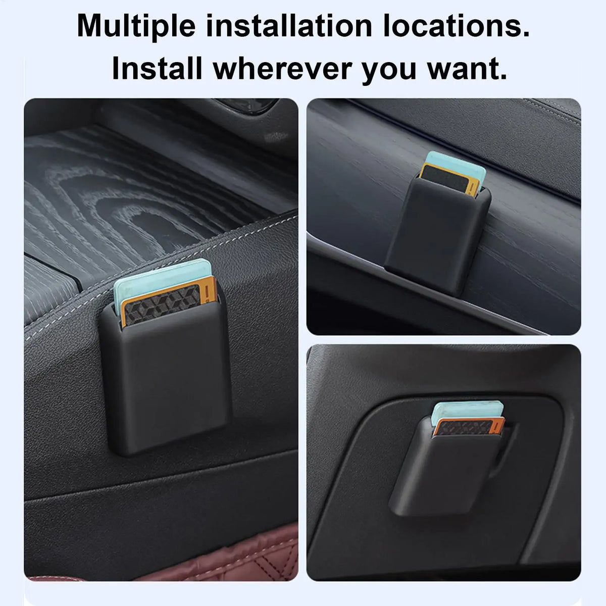Car Card Organizer – Adhesive Registration Card Holder Car Interior Organizer Axl