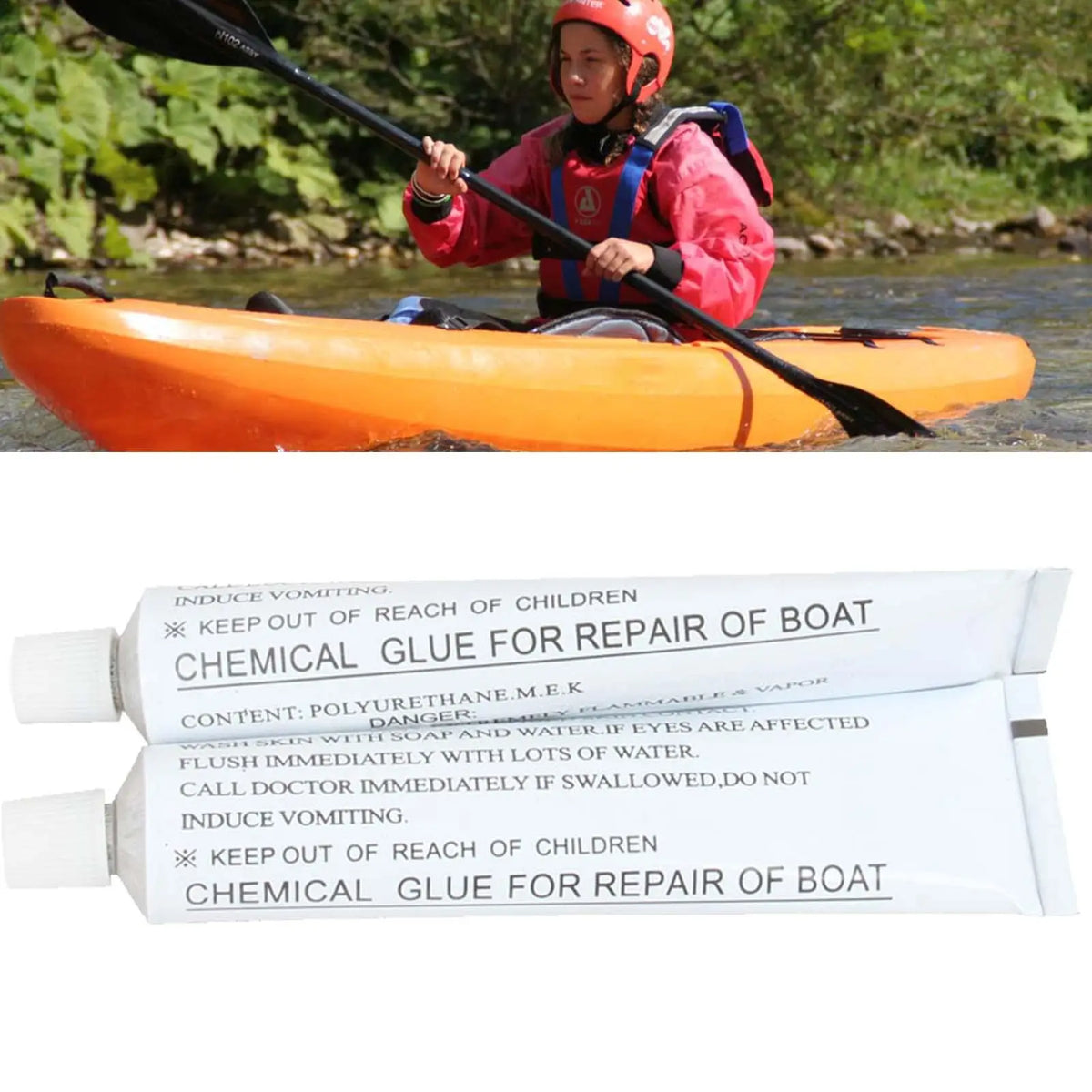 Waterproof PVC Repair Glue 30ml – Kayak & Inflatable Boat Fix PVC Repair Adhesive Axl