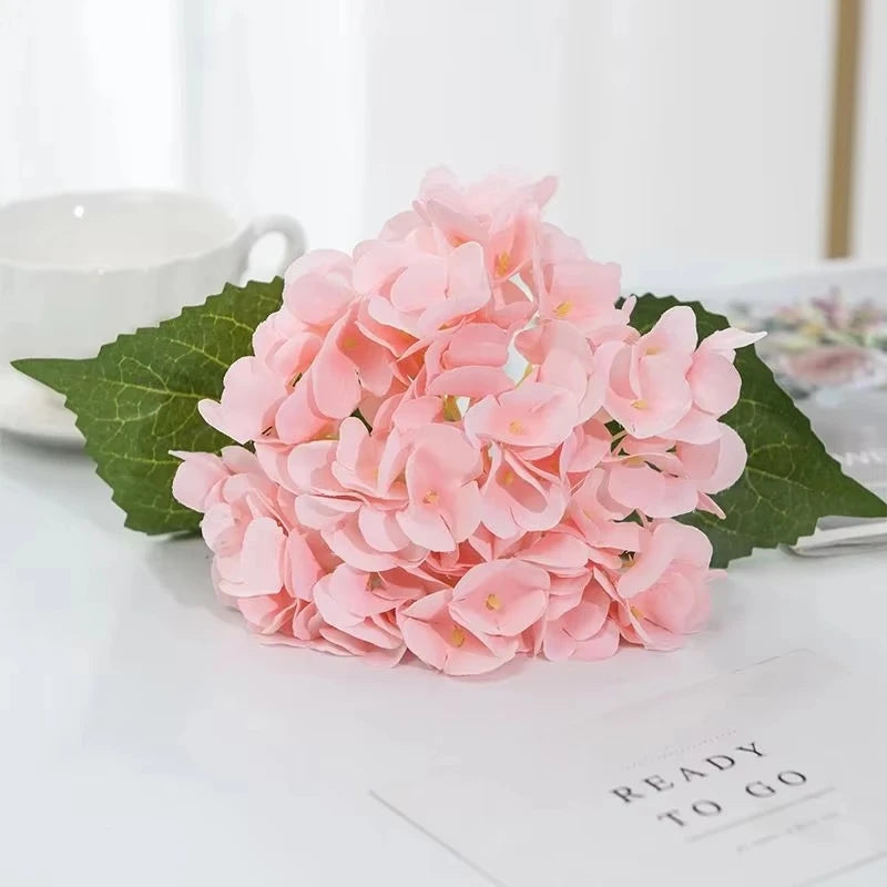 Silk Hydrangea Artificial Flowers – Wedding & Home Fake Bouquet Artificial Silk Flowers Axl color 11 1 pc