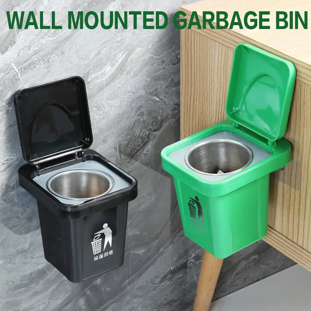 Wall Mount Ashtray with Lid – Stainless Steel Anti-Ash Wall Mounted Ashtray Axl