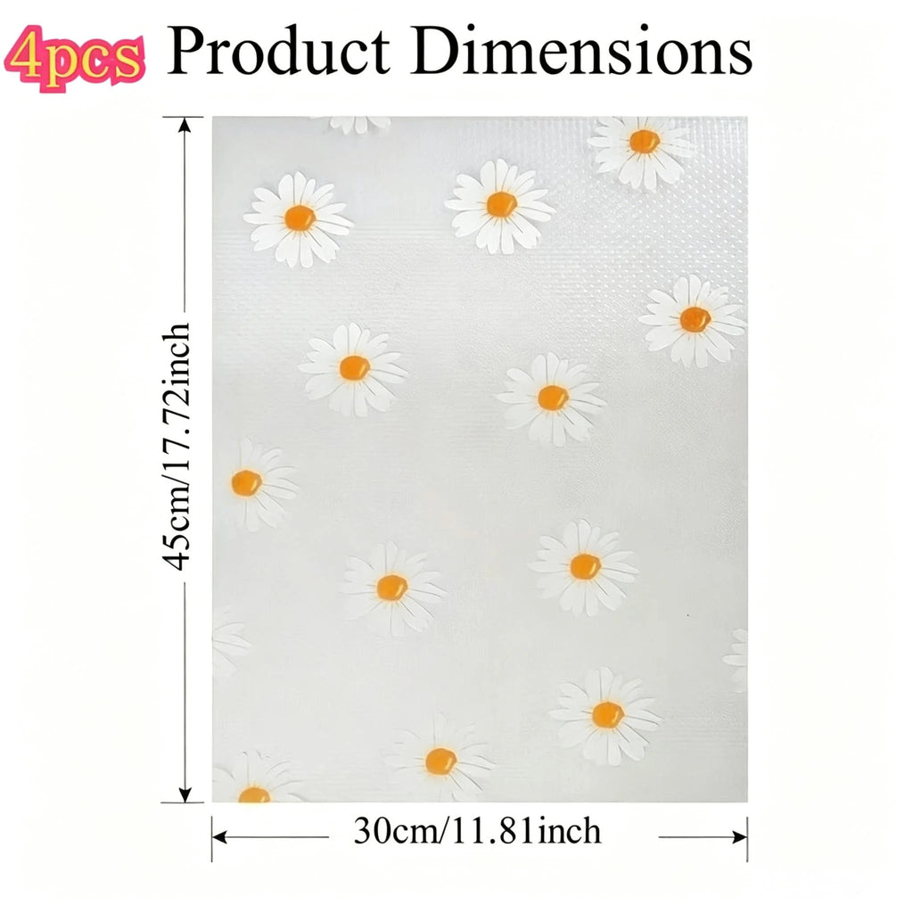 4-Pack EVA Fridge Shelf Liner Pads – Waterproof & Washable Shelf Liner Pads Axl 45x30cm 4pcs