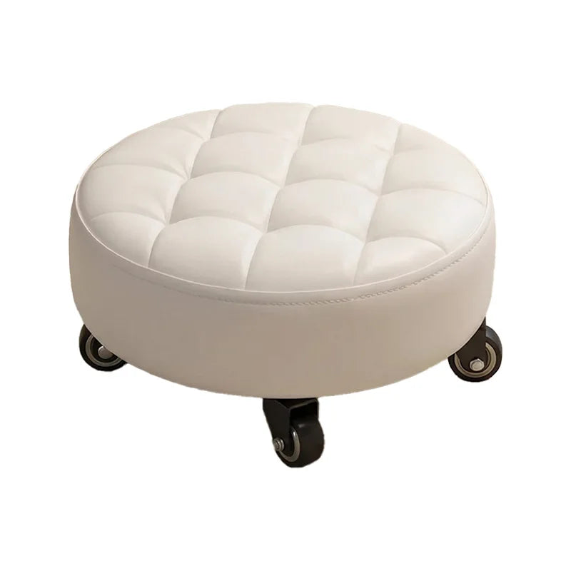Wheeled Rolling Low Stool – Rotating Cushioned Nail & Pedicure Seat Rolling Stool Axl