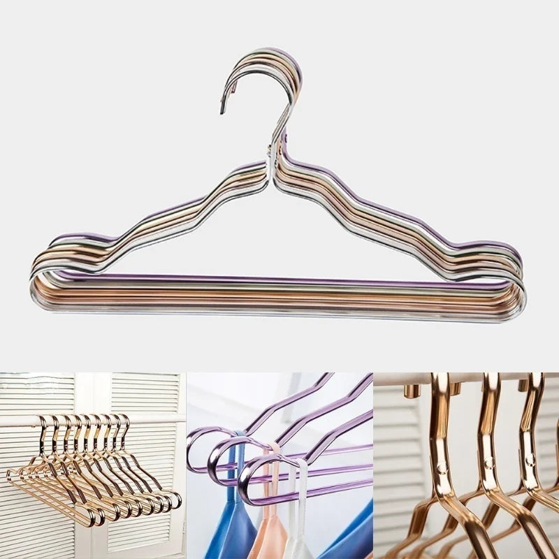 5-Pack Aluminum Clothes Hangers – Non-Slip Slim Closet Organizer Clothes Hangers Axl