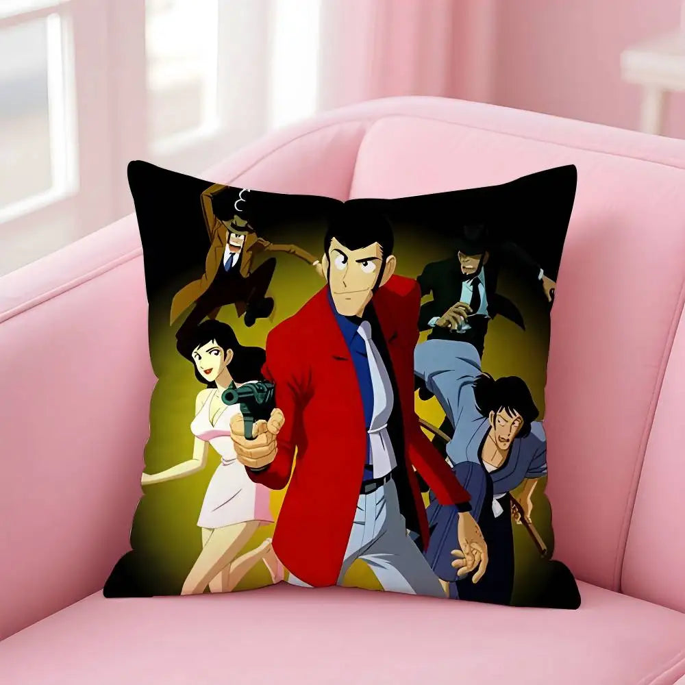 Lupin the Third Anime Pillowcase – Printed Sofa Cushion Cover Anime Cushion Cover Axl 35X35cm z3