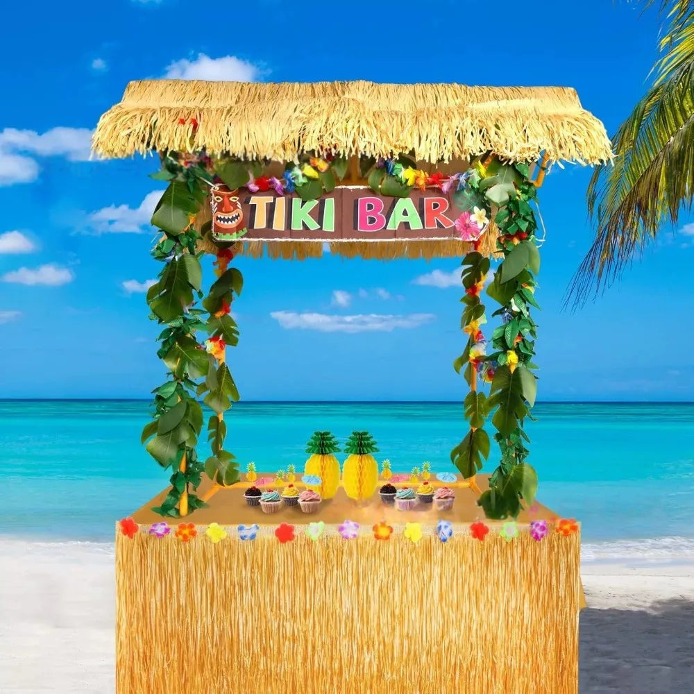 Hawaiian Grass Table Skirt – Luau & Beach Party Decor Party Table Skirt Axl