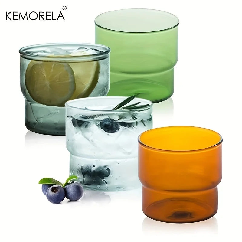 KEMORELA 290ml Origami Glass Mug – Heat Resistant Vintage Cup Glass Mug Axl