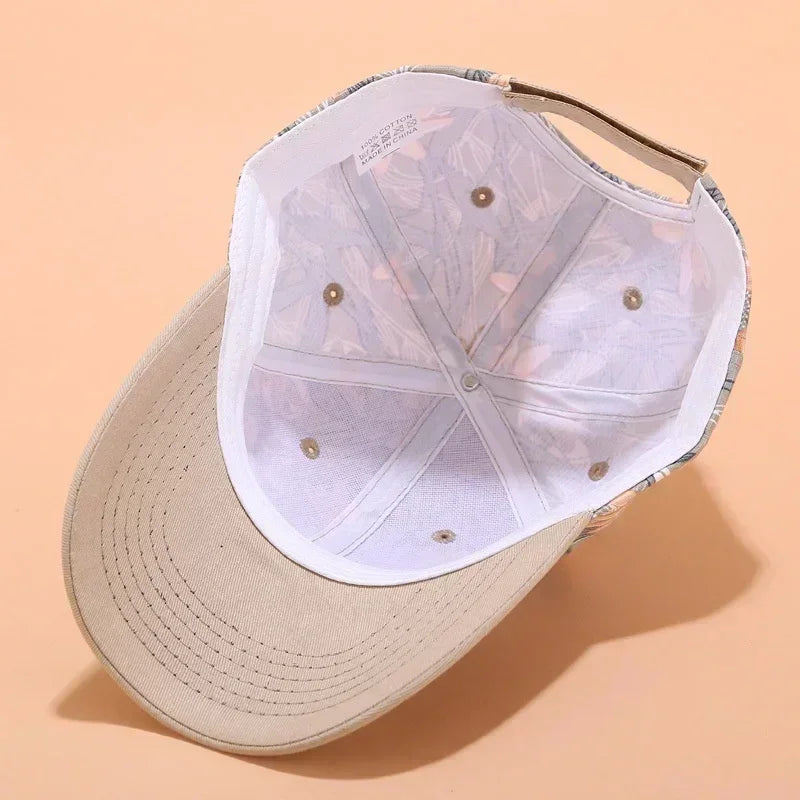 Women's Bohemian Floral Baseball Cap – Adjustable Sun Hat Printed Baseball Cap Axl