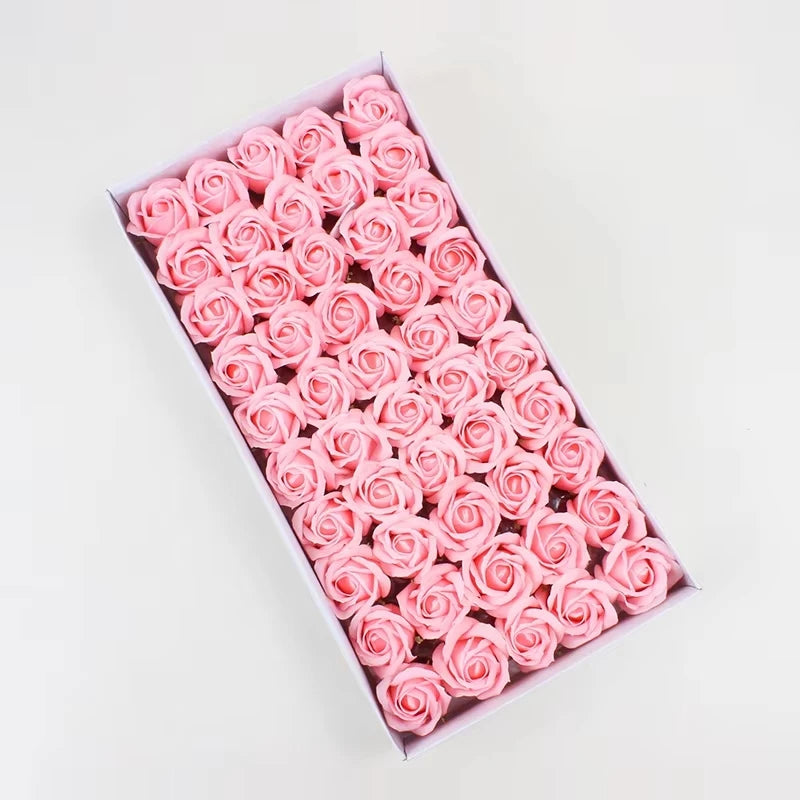 Soap Rose Artificial Flowers for Wedding & Home Décor 50/100 Pcs Artificial Flowers Axl color 3 100 pcs