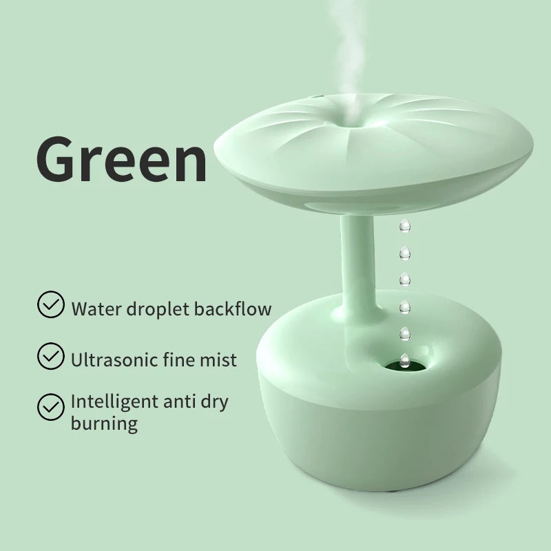 Anti-Gravity Ultrasonic Cool Mist Humidifier & LED Night Light Ultrasonic Humidifier Axl green