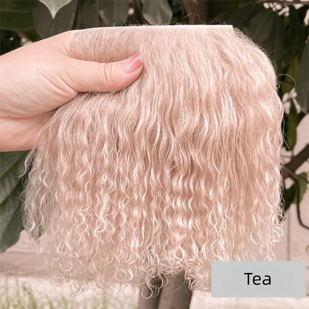 Curly Mohair Hair Wefts for BJD OB11 Blythe & Reborn Dolls Doll Hair Wefts Axl Tea