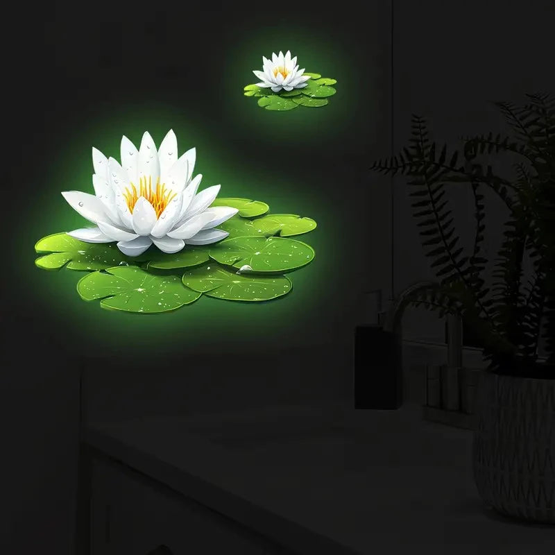 Glow In The Dark Toilet Sticker – Lotus Bathroom Decal Bathroom Wall Sticker Axl